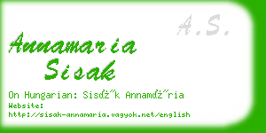 annamaria sisak business card